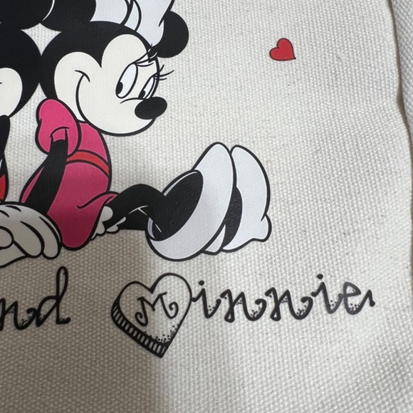 Disney Mickey & Minnie Canvas Small Tote - Picture 4 of 12